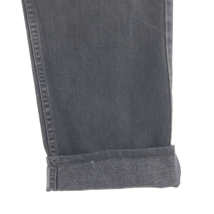 ~00'S Levi's 505 REGULAR FIT STRAIGHT LEG Black Denim Tapered Denim Pants Made in USA Men's w36 /taa003670