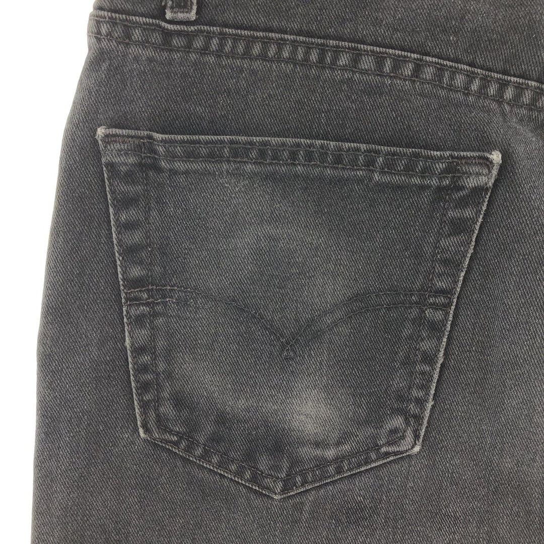 ~00'S Levi's 505 REGULAR FIT STRAIGHT LEG Black Denim Tapered Denim Pants Made in USA Men's w36 /taa003670