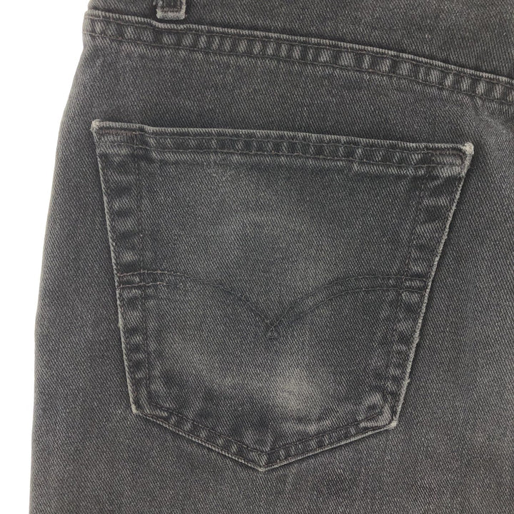 ~00'S Levi's 505 REGULAR FIT STRAIGHT LEG Black Denim Tapered Denim Pants Made in USA Men's w36 /taa003670