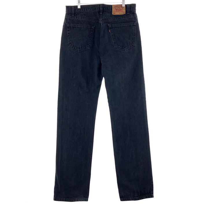 Levi's 505 REGULAR FIT STRAIGHT LEG Black Denim Tapered Denim Pants Made in USA Men's w36 /taa003820