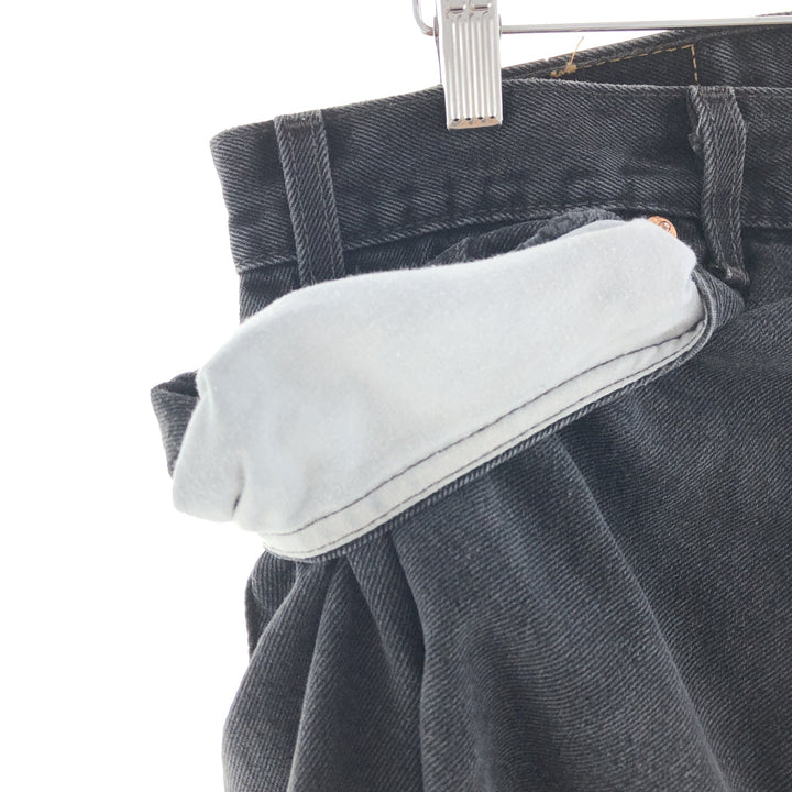 Levi's 505 REGULAR FIT STRAIGHT LEG Black Denim Tapered Denim Pants Made in USA Men's w36 /taa003820