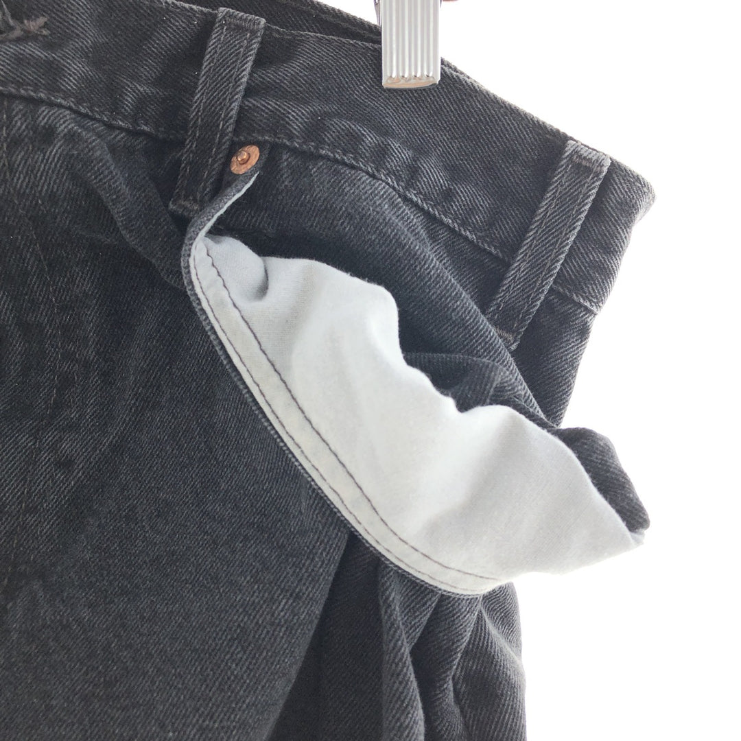 Levi's 505 REGULAR FIT STRAIGHT LEG Black Denim Tapered Denim Pants Made in USA Men's w36 /taa003820