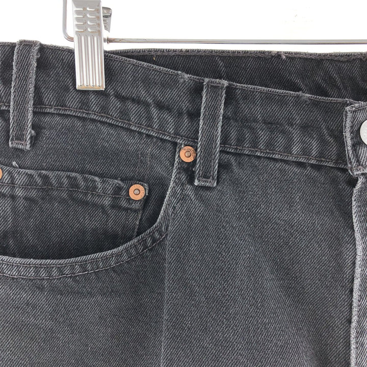 90'S Levi's 505 REGULAR FIT STRAIGHT LEG black denim tapered denim pants men's w36 vintage /taa003833