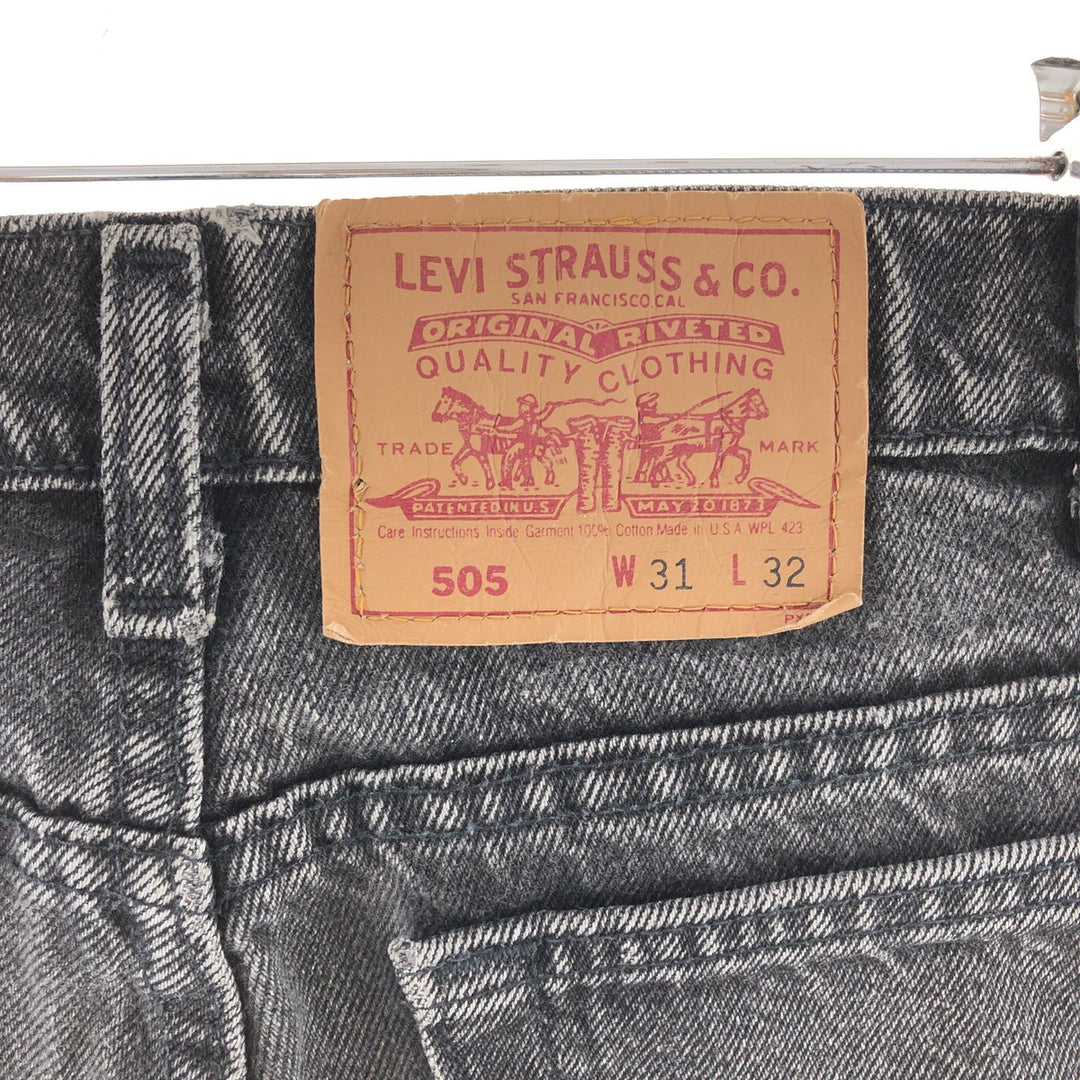 90'S Levi's 505-0260 Black Denim Tapered Denim Pants Made in USA Men's W31 Vintage /taa003892