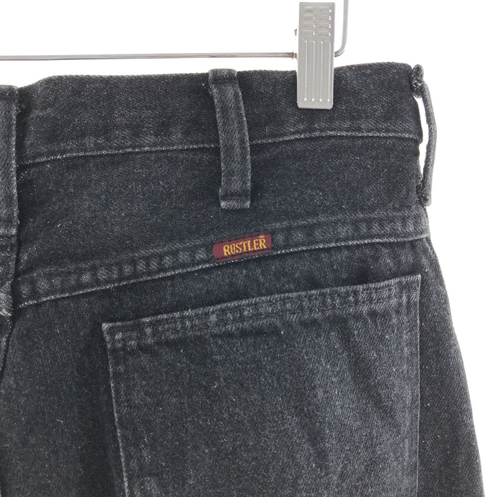 80s-90'S RUSTLER Black Straight Denim Pants Made in USA Men's W31 Vintage /taa003895