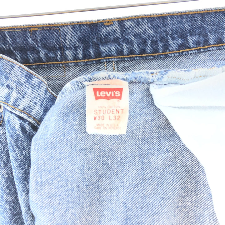 90'S Levi's 7505-1109 STUDENT Chemical Wash Tapered Denim Pants Made in USA Men's W30 Vintage /taa003980