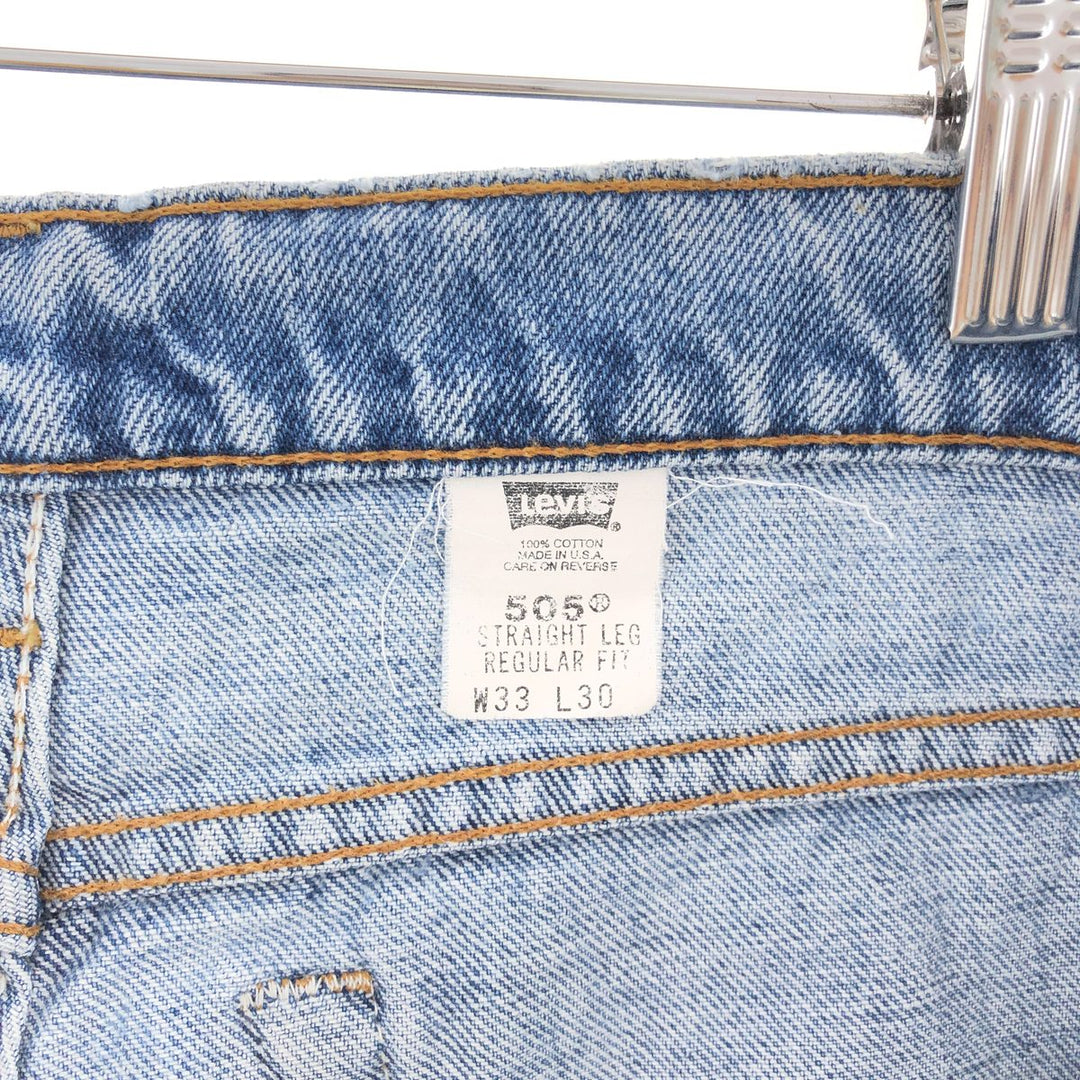 90'S Levi's 505 REGULAR FIT STRAIGHT LEG tapered denim pants made in USA men's w33 vintage /taa003989