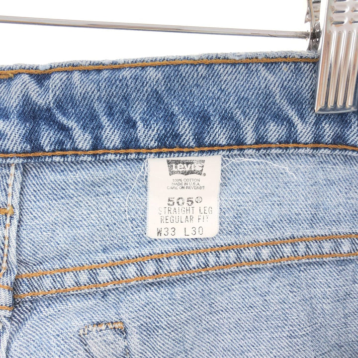 90'S Levi's 505 REGULAR FIT STRAIGHT LEG tapered denim pants made in USA men's w33 vintage /taa003989