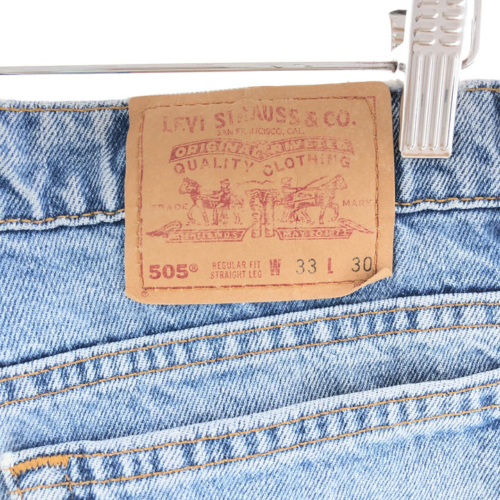 90'S Levi's 505 REGULAR FIT STRAIGHT LEG tapered denim pants made in USA men's w33 vintage /taa003989