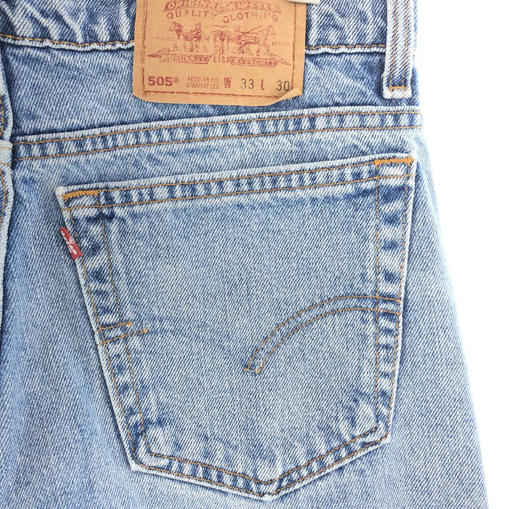 90'S Levi's 505 REGULAR FIT STRAIGHT LEG tapered denim pants made in USA men's w33 vintage /taa003989