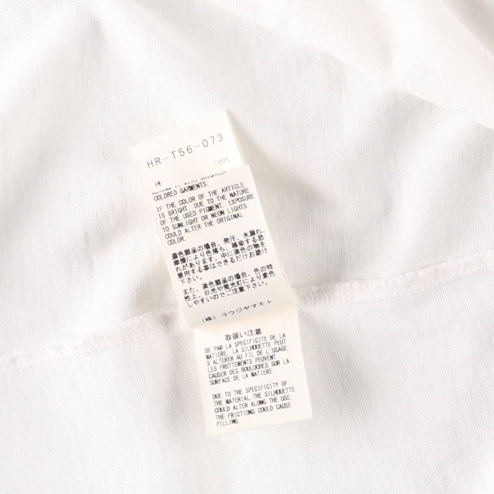 Yohji Yamamoto REGULATION Short-Sleeve T-Shirt, Men's Size L (approx.) cotton white type Vintage Second Hand