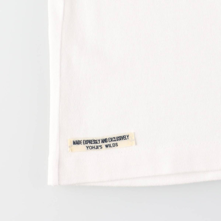 Yohji Yamamoto REGULATION Short-Sleeve T-Shirt, Men's Size L (approx.) cotton white type Vintage Second Hand