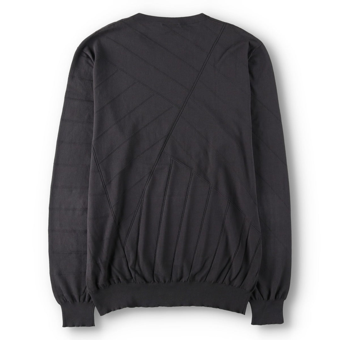 Hermes HERMES all-over print cotton knit sweater, made in Italy, men's size XXL equivalent. cotton Charcoal Vintage Second Hand