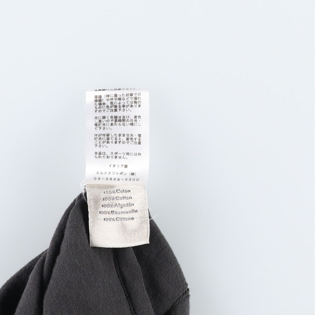 Hermes HERMES all-over print cotton knit sweater, made in Italy, men's size XXL equivalent. cotton Charcoal Vintage Second Hand