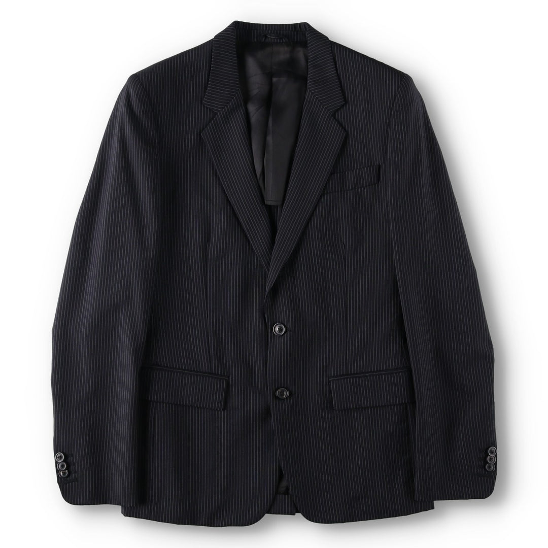 Maison Margiela Stripe Pattern Multi-Striped Wool Tailored Jacket, Made in Italy, Men's Size S (approx.) wool black type Vintage Second Hand
