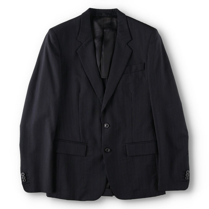 Maison Margiela Stripe Pattern Multi-Striped Wool Tailored Jacket, Made in Italy, Men's Size S (approx.) wool black type Vintage Second Hand