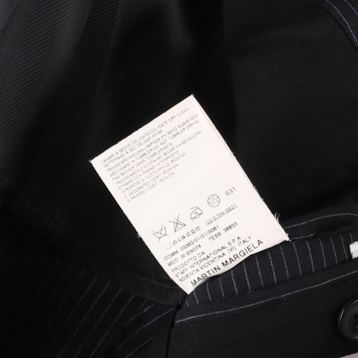 Maison Margiela Stripe Pattern Multi-Striped Wool Tailored Jacket, Made in Italy, Men's Size S (approx.) wool black type Vintage Second Hand