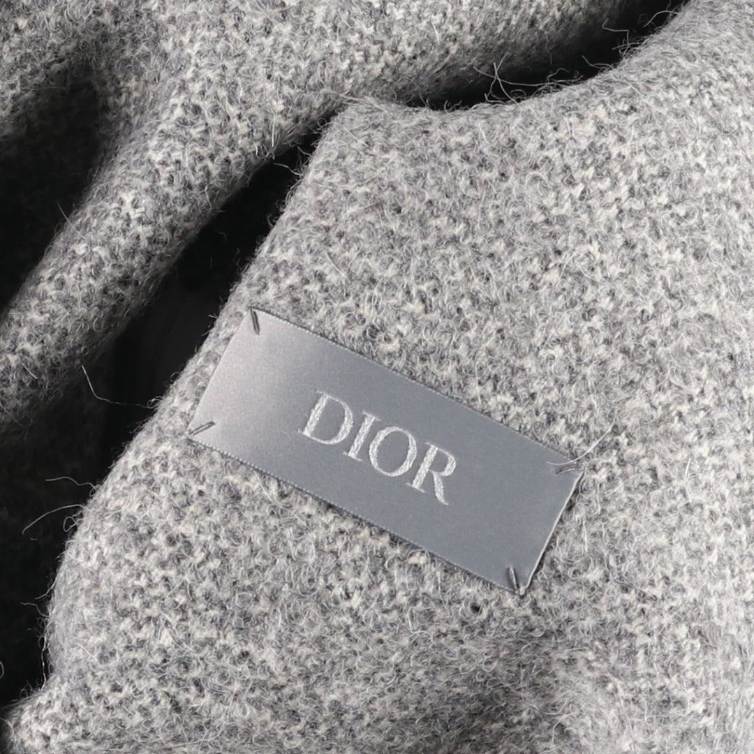 Christian Dior Alpaca Blend Pullover Wool Jacket, Made in Italy, Men's Size S (approx.) wool gray type Vintage Second Hand
