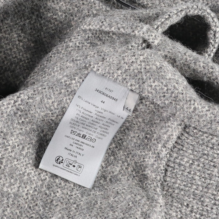 Christian Dior Alpaca Blend Pullover Wool Jacket, Made in Italy, Men's Size S (approx.) wool gray type Vintage Second Hand