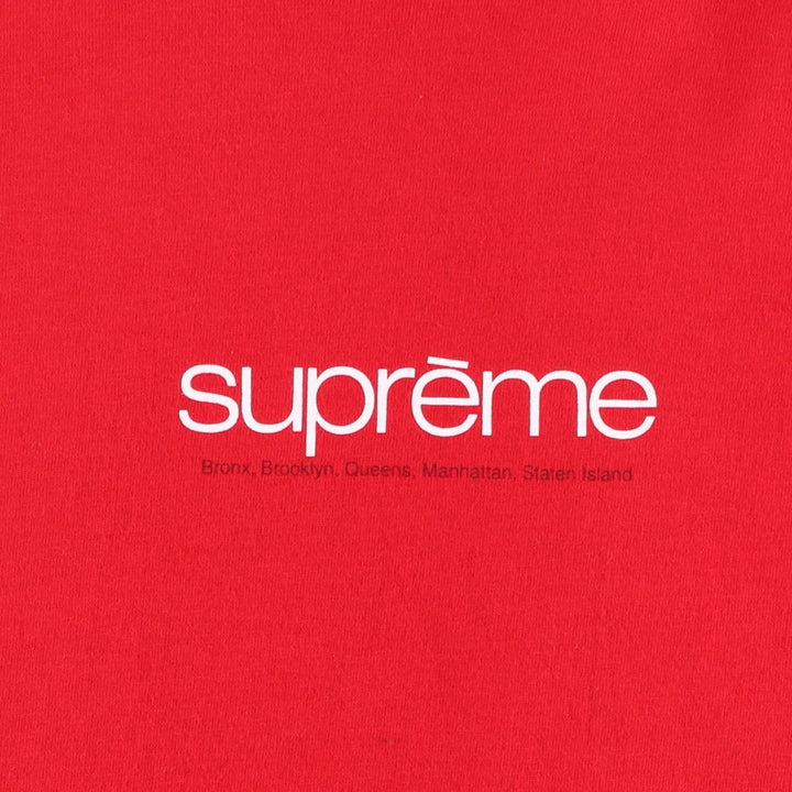 Supreme short-sleeved logo t-shirt, made in the USA, men's size L equivalent. cotton red type Vintage Second Hand