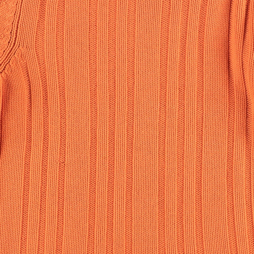 Hermes cashmere blend ribbed roll-neck wool knit sweater, made in Italy, men's size XL equivalent. wool orange type Vintage Second Hand