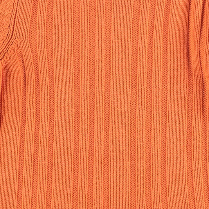 Hermes cashmere blend ribbed roll-neck wool knit sweater, made in Italy, men's size XL equivalent. wool orange type Vintage Second Hand