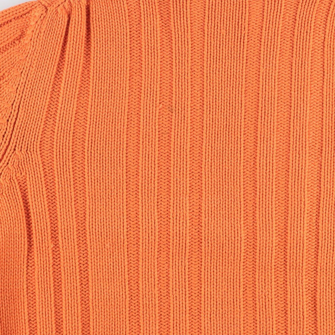 Hermes cashmere blend ribbed roll-neck wool knit sweater, made in Italy, men's size XL equivalent. wool orange type Vintage Second Hand