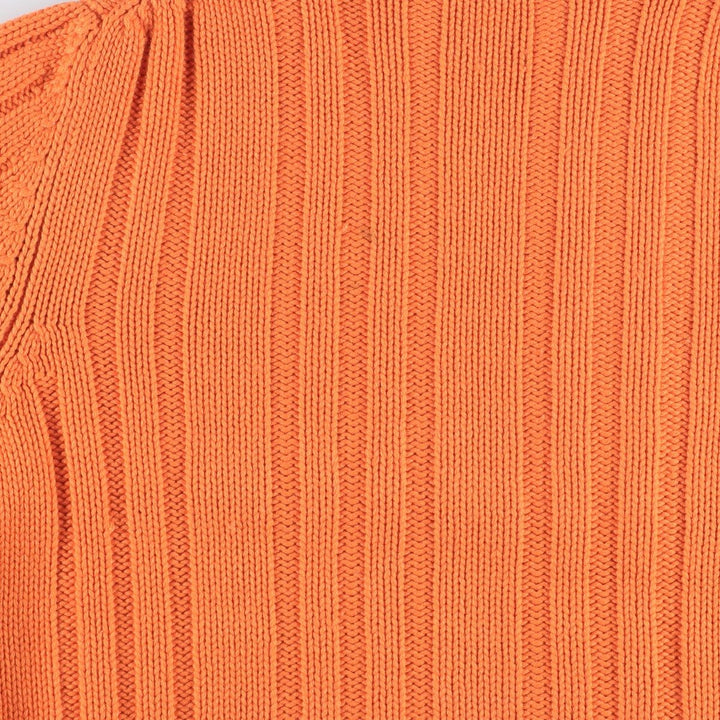 Hermes cashmere blend ribbed roll-neck wool knit sweater, made in Italy, men's size XL equivalent. wool orange type Vintage Second Hand