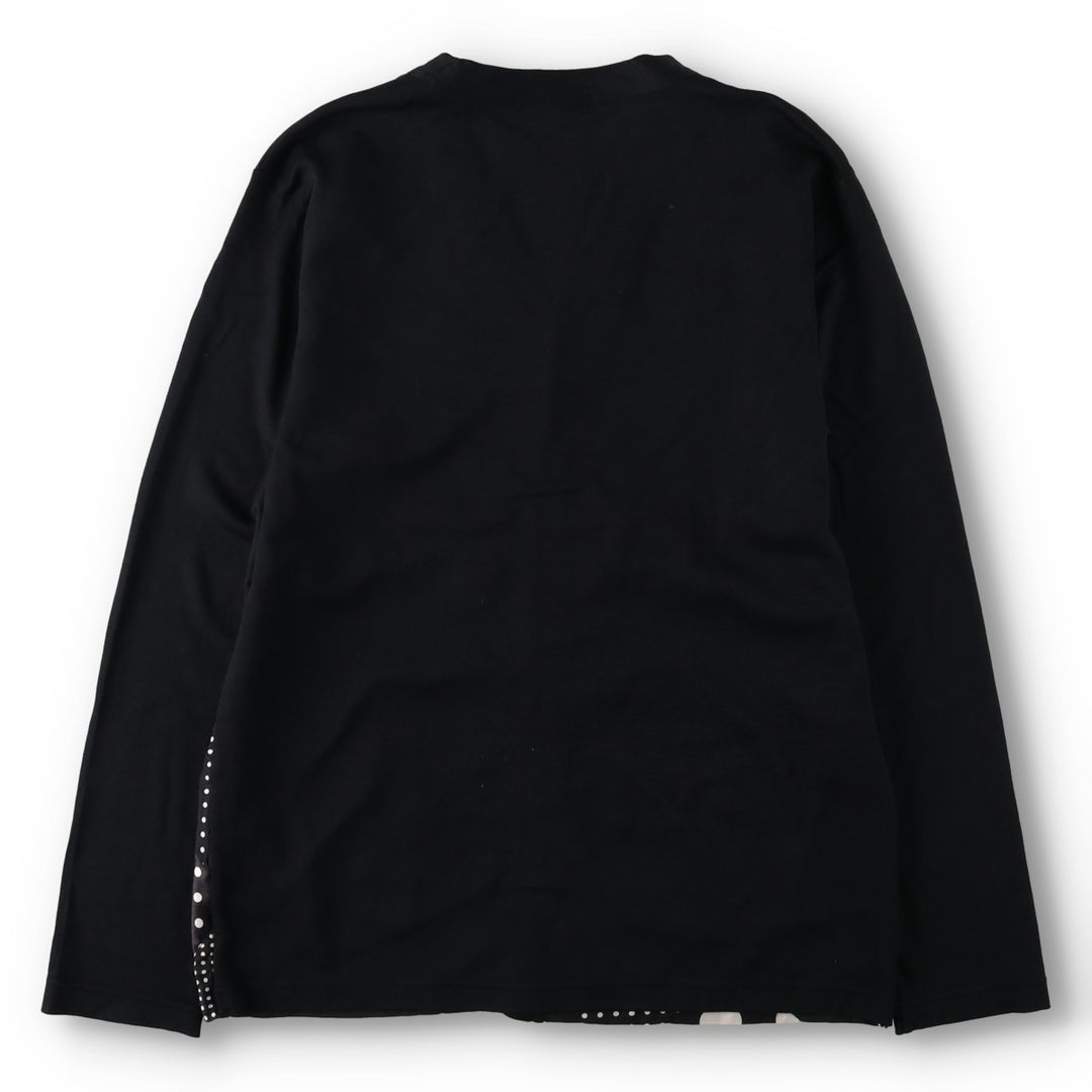 Comme des Garçons Homme Dot Pattern Patchwork Wool Knit Cardigan, Men's Size S (approx.) polyester black type Vintage Second Hand
