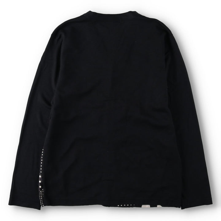 Comme des Garçons Homme Dot Pattern Patchwork Wool Knit Cardigan, Men's Size S (approx.) polyester black type Vintage Second Hand