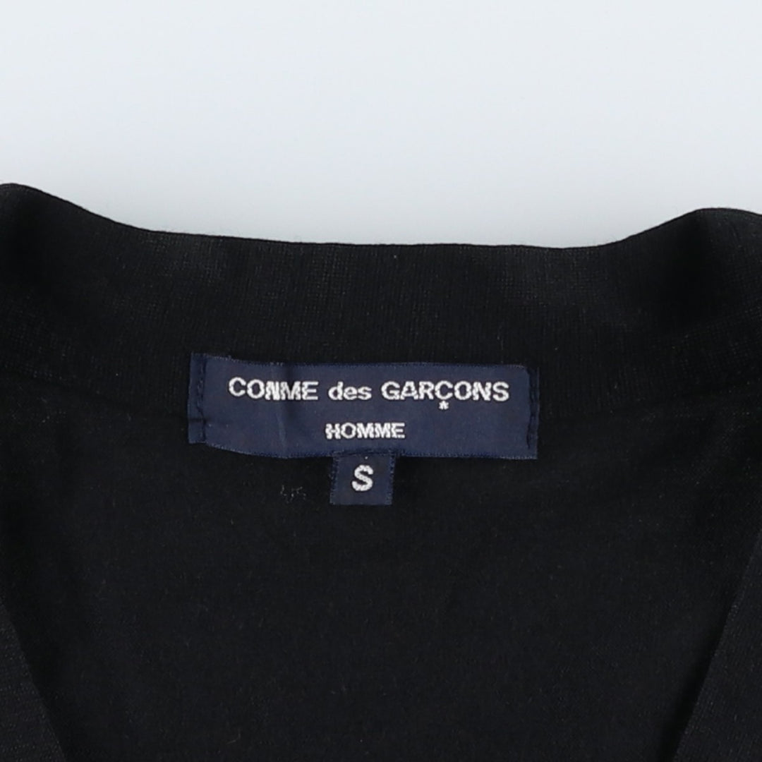 Comme des Garçons Homme Dot Pattern Patchwork Wool Knit Cardigan, Men's Size S (approx.) polyester black type Vintage Second Hand