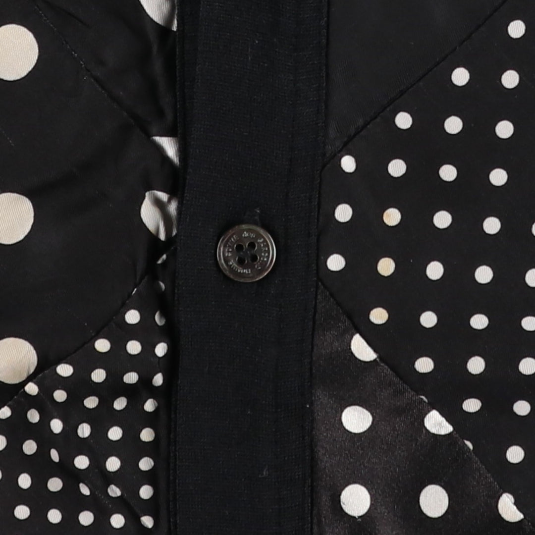Comme des Garçons Homme Dot Pattern Patchwork Wool Knit Cardigan, Men's Size S (approx.) polyester black type Vintage Second Hand