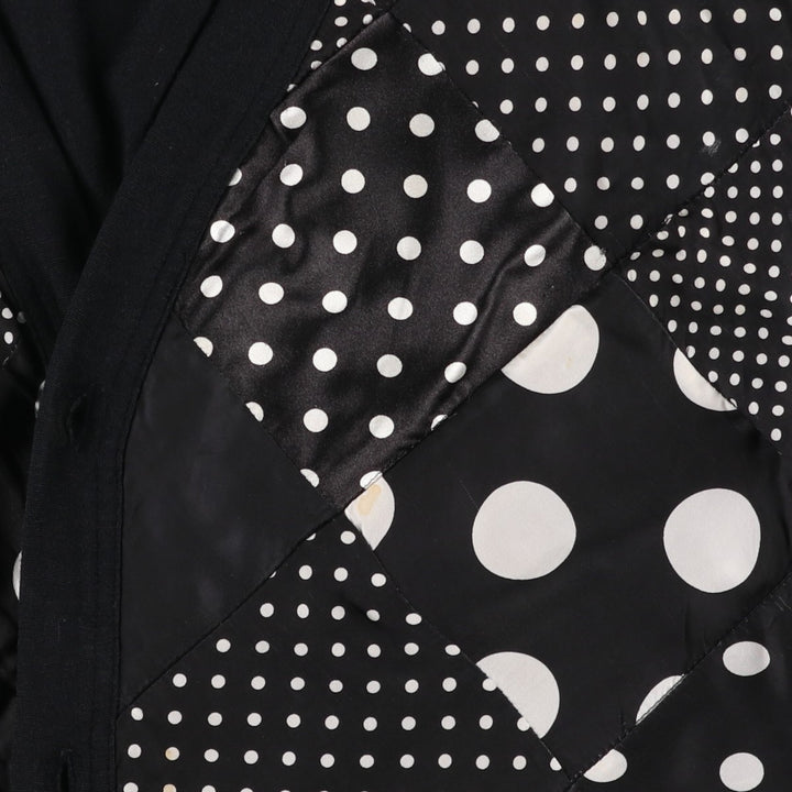 Comme des Garçons Homme Dot Pattern Patchwork Wool Knit Cardigan, Men's Size S (approx.) polyester black type Vintage Second Hand