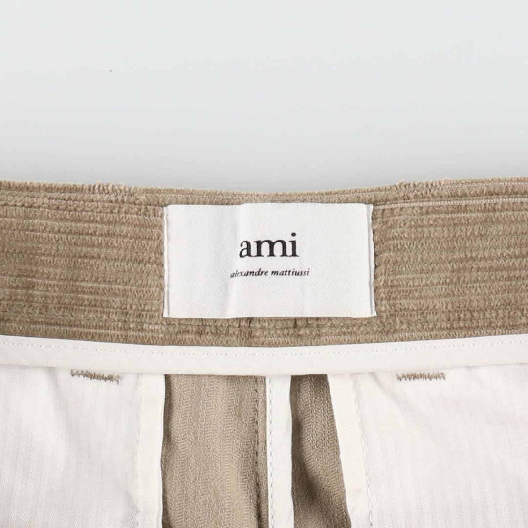AMI PARIS ami alexandre mattiussi corduroy pants, men's size W32 (approx.) cotton Beige type Vintage Second Hand