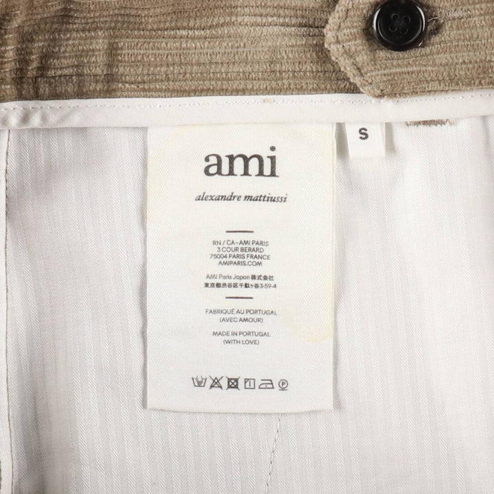 AMI PARIS ami alexandre mattiussi corduroy pants, men's size W32 (approx.) cotton Beige type Vintage Second Hand