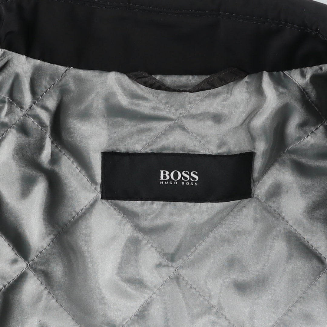 Hugo Boss padded coat, men's size M (approx.) polyester black type Vintage Second Hand