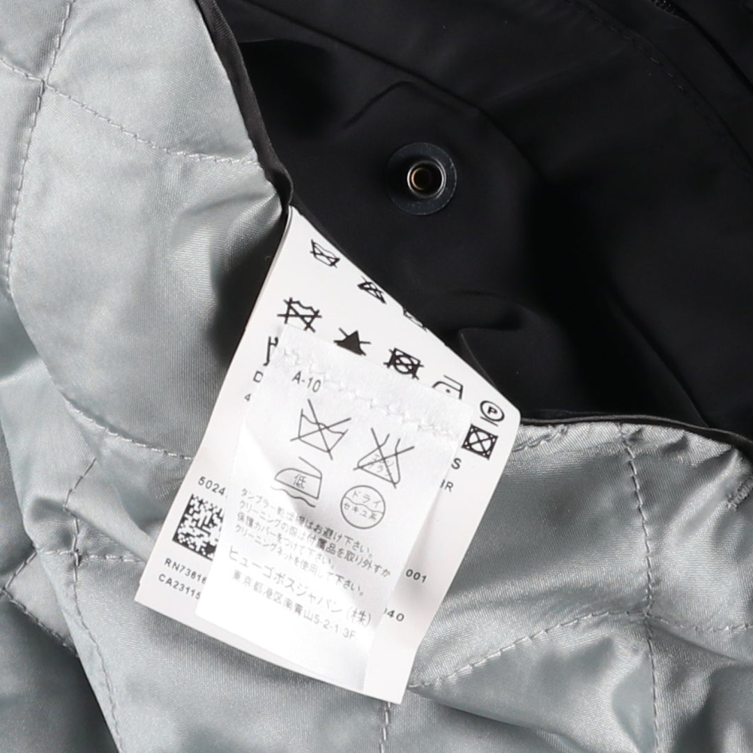 Hugo Boss padded coat, men's size M (approx.) polyester black type Vintage Second Hand