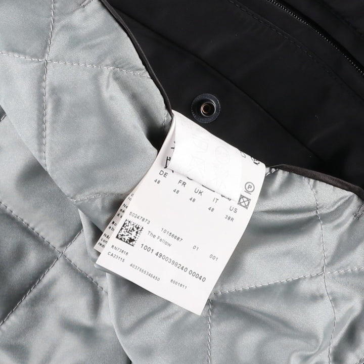 Hugo Boss padded coat, men's size M (approx.) polyester black type Vintage Second Hand