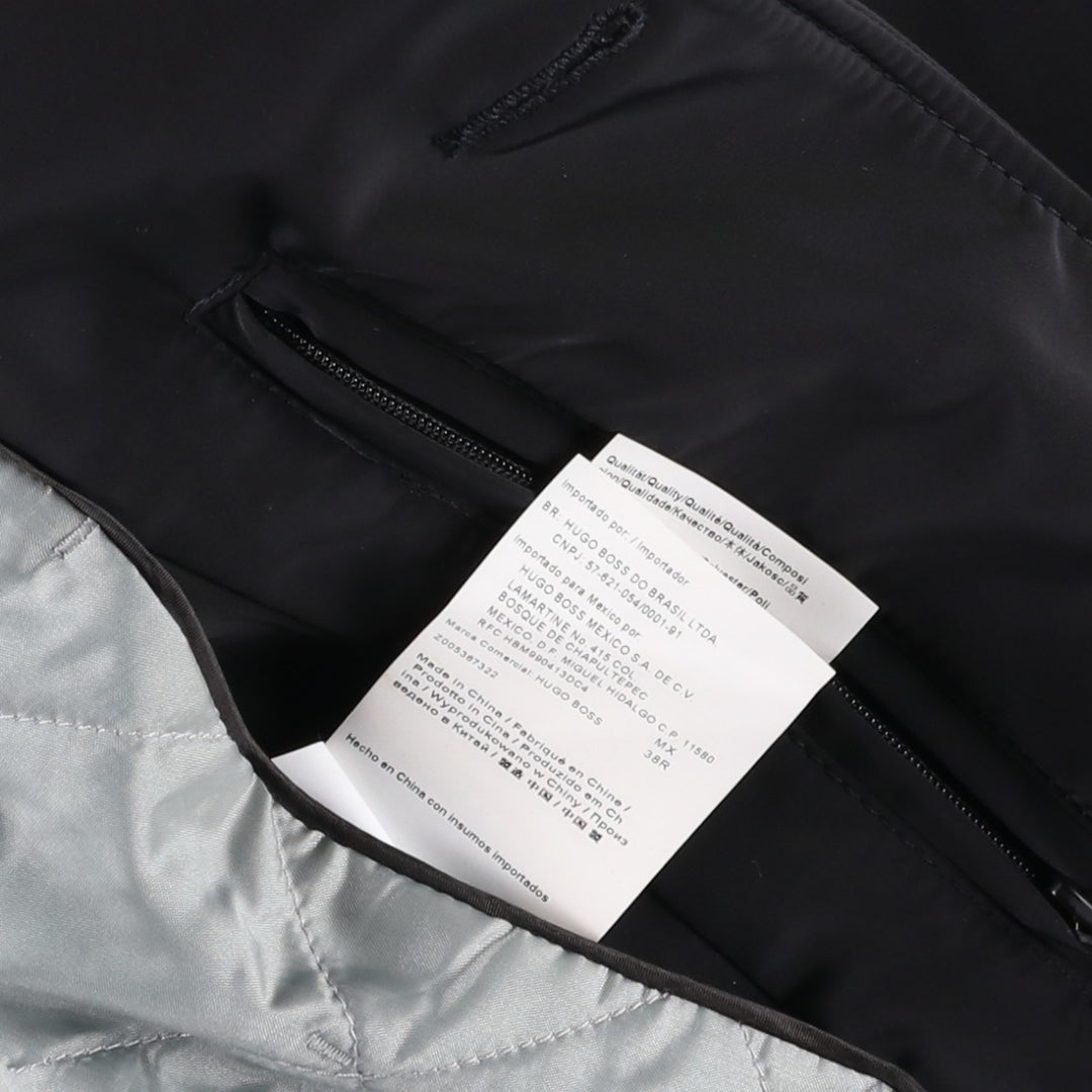 Hugo Boss padded coat, men's size M (approx.) polyester black type Vintage Second Hand