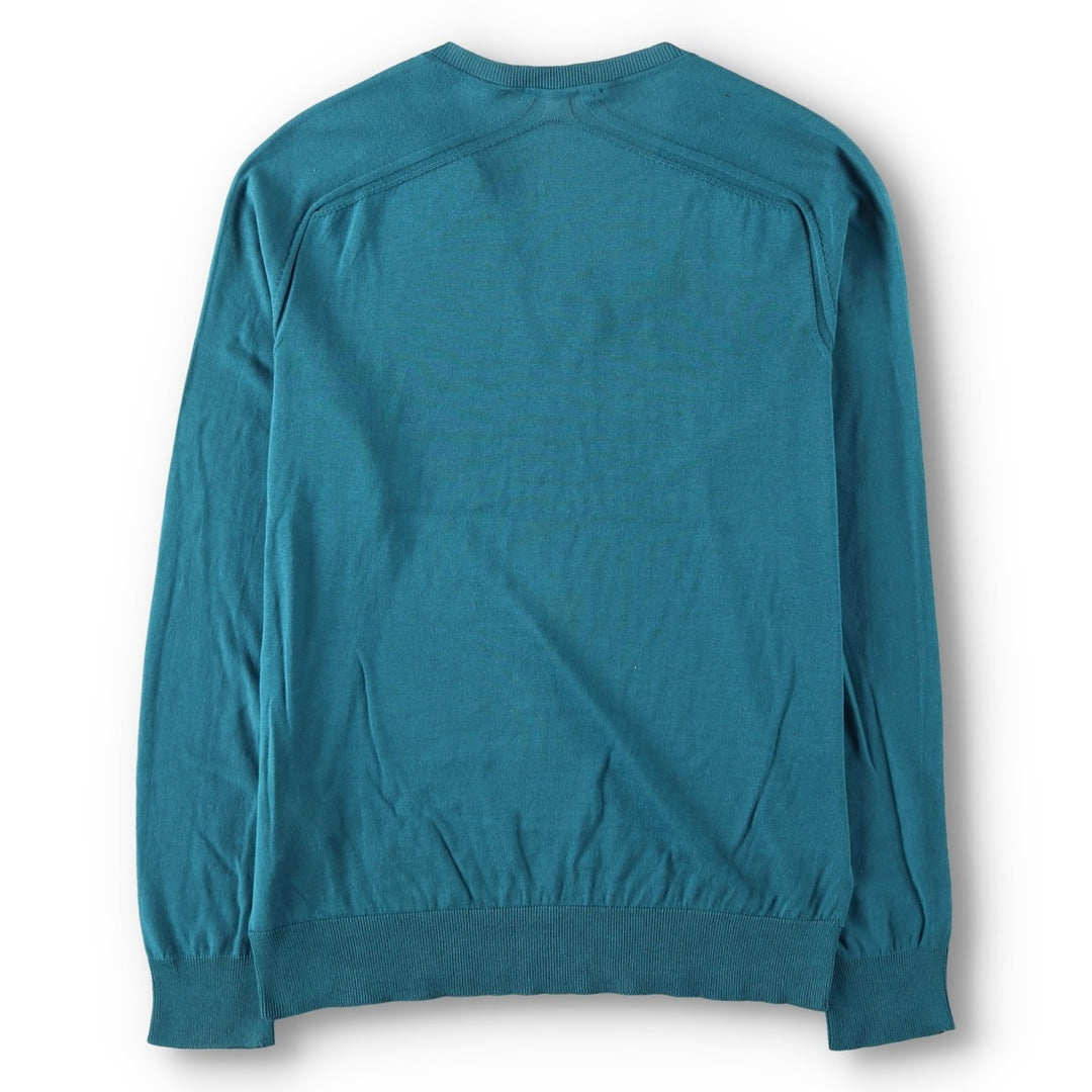 Louis Vuitton V-neck cotton knit sweater, made in Italy, men's size XS equivalent. cotton blue type Vintage Second Hand