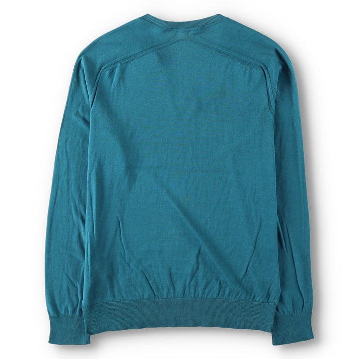 Louis Vuitton V-neck cotton knit sweater, made in Italy, men's size XS equivalent. cotton blue type Vintage Second Hand