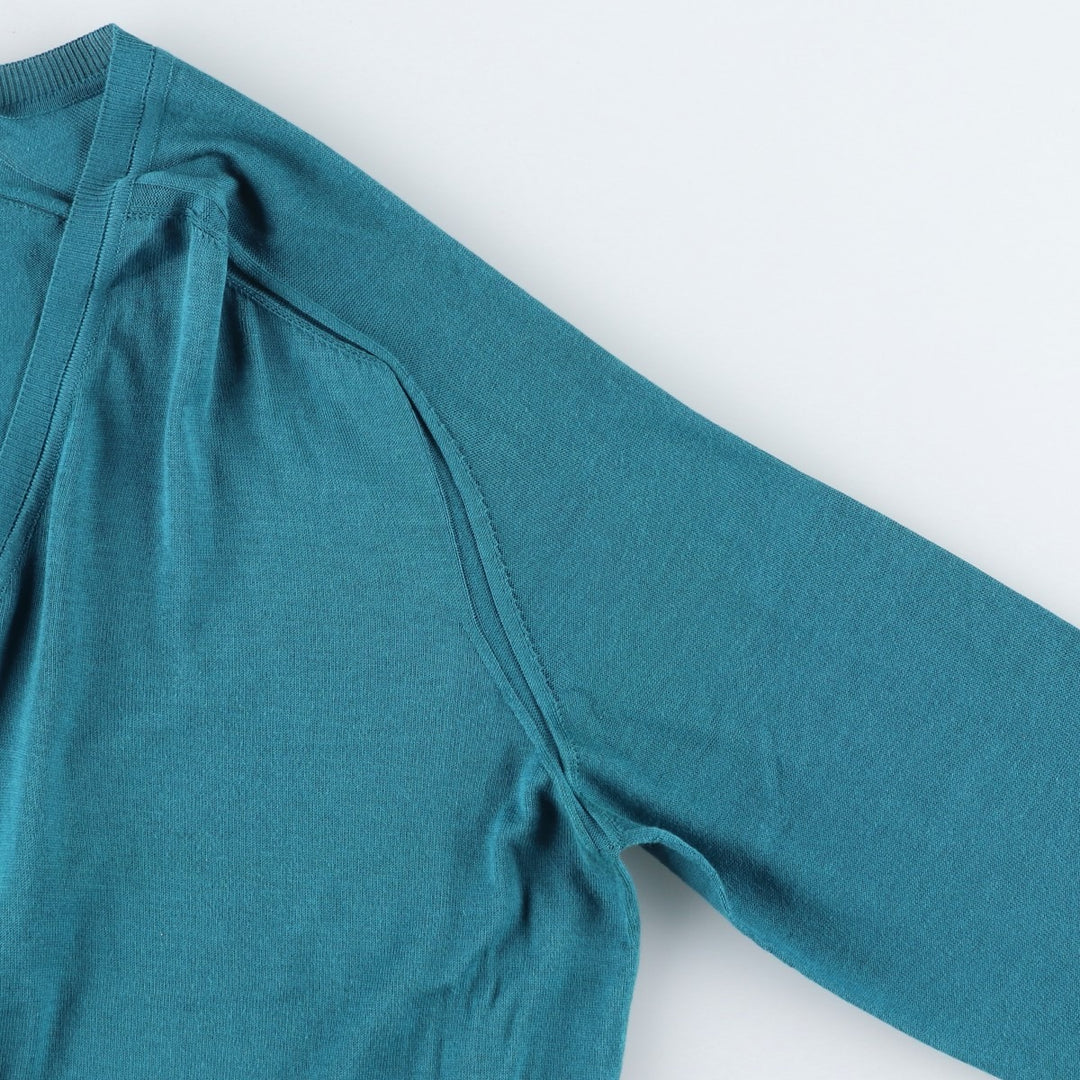 Louis Vuitton V-neck cotton knit sweater, made in Italy, men's size XS equivalent. cotton blue type Vintage Second Hand