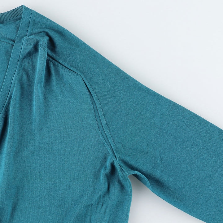 Louis Vuitton V-neck cotton knit sweater, made in Italy, men's size XS equivalent. cotton blue type Vintage Second Hand