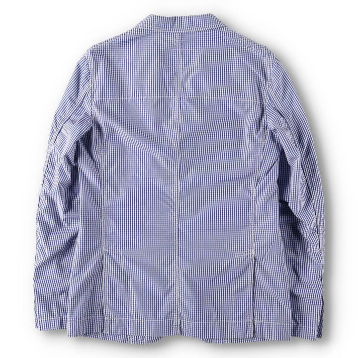Comme des Garçons Homme Deux gingham check cotton tailored jacket, men's size S (approx.) unclear blue type Vintage Second Hand
