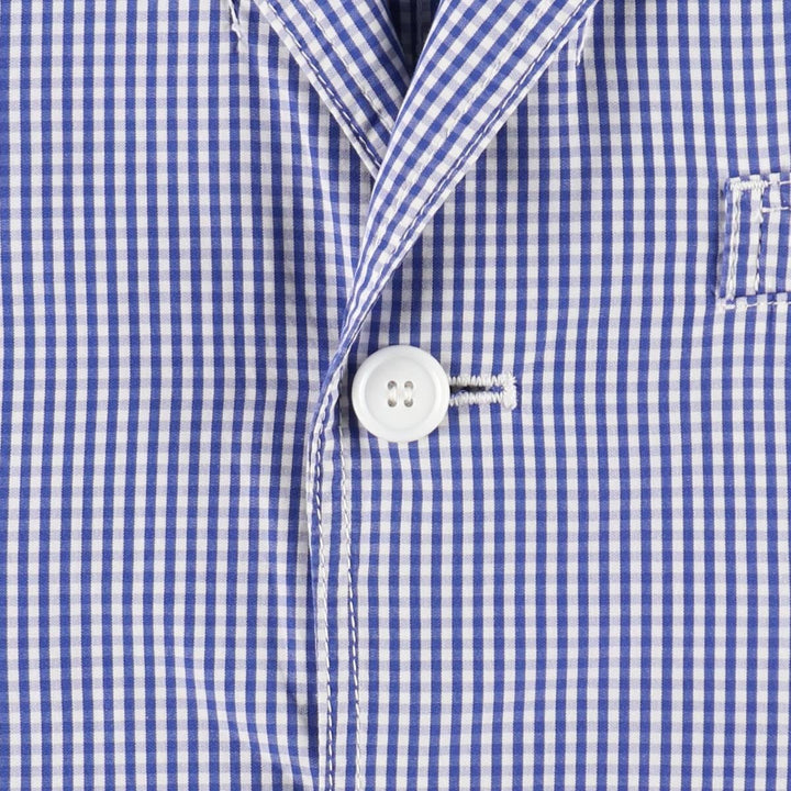 Comme des Garçons Homme Deux gingham check cotton tailored jacket, men's size S (approx.) unclear blue type Vintage Second Hand