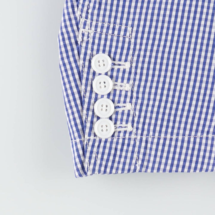Comme des Garçons Homme Deux gingham check cotton tailored jacket, men's size S (approx.) unclear blue type Vintage Second Hand
