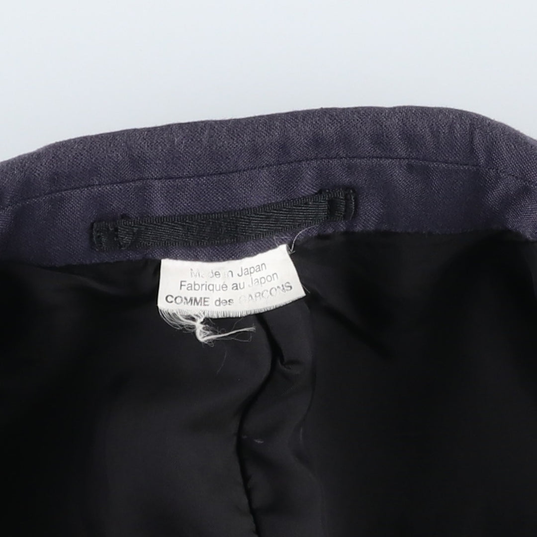 Comme des Garçons Homme Plus Double-Breasted Peaked Lapel Navy Blazer Tailored Jacket (Men's Size XS) cotton navy blue type Vintage Second Hand