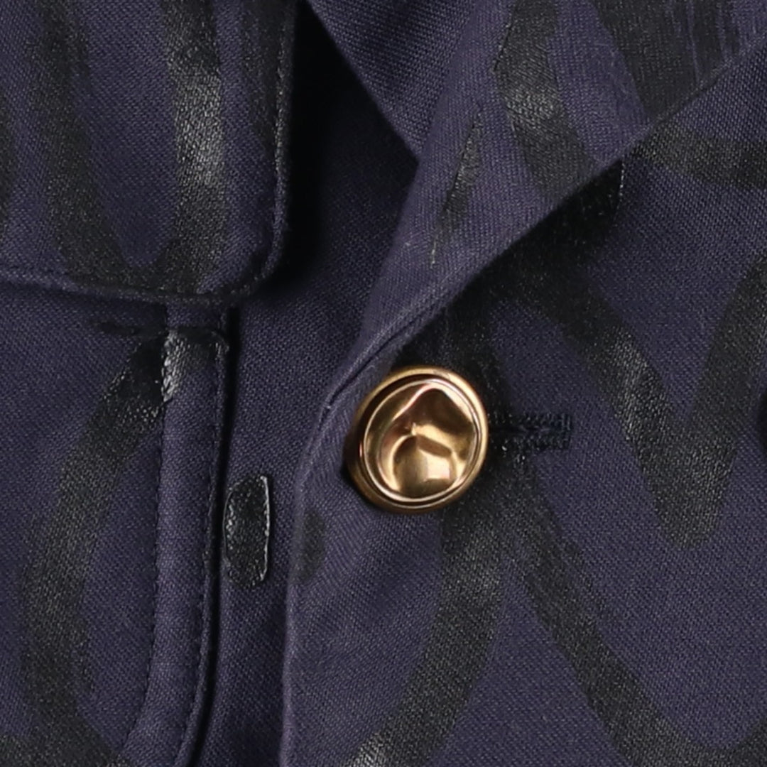Comme des Garçons Homme Plus Double-Breasted Peaked Lapel Navy Blazer Tailored Jacket (Men's Size XS) cotton navy blue type Vintage Second Hand