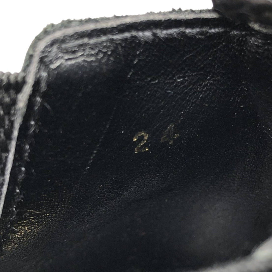 DEAD STOCK Comme des Garçons Homme Plus Square Toe Side Gore Shoes, Size 24 (Men's 9.4" equivalent) /yaa000682 Men's 24.0cm Genuine Leather Cowhide black type Vintage Second Hand