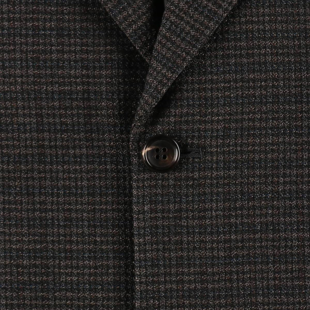 Comme des Garçons Homme Check Pattern Wool Tailored Jacket, Men's Size M (approx.) wool Charcoal Vintage Second Hand